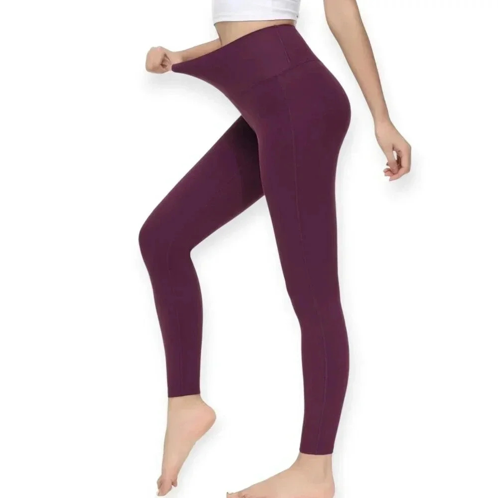 Along Fit Women's Purple Small High Rise Activewear‎ Full Length Skinny Leggings